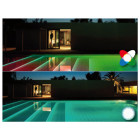 Lampe LED format PAR56 plate couleur 90 LED RGB + télécommande AQUALUX - 106618