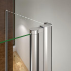 Pare baignoire en verre anticalcaire pivotante à 180 degrés + paroi fixe 75 cm - Dimensions au choix