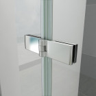 Pare-baignoire en verre anticalcaire,1300x1400x6mm,3 volets,écran de douche en verre anticalcaire et sécurité