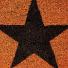 Paillasson tapis de sol porte d’entrée essuie-pieds étoiles fibres de coco orange 