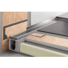 Caniveau pour douche à l italienne sortie horizontale KERDI-LINE-H - Kit de caniveau en acier inox longueur 80cm hauteur 40cm