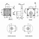 Serrure de meuble 4500-02 N° FH156 TSS RONIS - Avec collerette porte droite - 2449