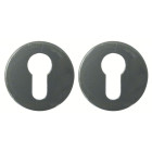 Paire rosace serrure S80 NORMBAU - Cylindre profilé - gris foncé 18 - 247120