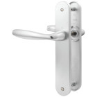 Ensemble de porte sur plaque New york HOPPE - entr.165mm - Bec de cane - aspect inox F9 - 1810/318KN - 3398472