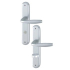 Ensemble de porte sur plaque New york - entr.165mm - WC - aspect inox F9 - 1810/318KN - 3398456