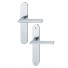 Paire de béquilles sur grande plaque stockholm hoppe 1140/300m argent alu - bec de cane - 3303146