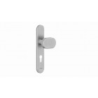 Ensemble Vercy AH200 Béquille 472U sur plaque Clé i Poignée tirage Gauche BEZAULT entraxe 195 C7 inox brossé - 204792
