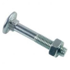Boulon LENNIE Tête ronde collet carré TRCC - Zingué blanc - Ø8x90 - boite de 100 - BTRCC0809002B
