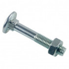 Boulon lennie tête ronde collet carré trcc - zingué blanc - ø10x40 - boite de 50 - btrcc1004002b