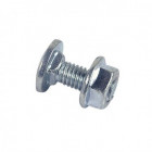 Boulon lennie tête ronde collet carré trcc - zingué blanc - ø10x45 - boite de 100 - btrcc1004502b