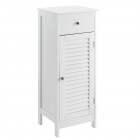 Armoire de salle de bain meuble haute meuble de salle de bain rangement stockage 87 x 30 x 30 cm mdf laqué blanc