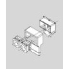 Boîtier 2 Appareillages 45x45 mm pour Plinthes Electriques PVC 20x70 mm