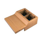 Boîtier 2 Appareillages 45x45 mm pour Plinthes Electriques PVC hêtre 20x70 mm