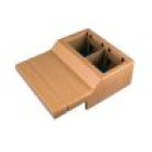 Boîtier 2 Appareillages 45x45 mm pour Plinthes Electriques PVC hêtre 20x70 mm Boîtier 2 Appareillages 45x45 mm pour Plinthes Electriques PVC hêtre 20x70 mm