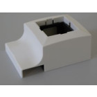 Boîtier 1 Appareillage 45x45 mm pour Moulures Electriques PVC 10x30 mm