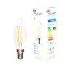 Ampoule led e14 c35 cob filament 6w 220v 360 - couleur eclairage au choix