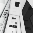 Cabine de douche rectangle 170x90x205cm - blanche avec profilé noir mat à receveur plat - infinity low Aurlane - CAB206