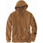 Sweatshirt CARHARTT Sleeve Logo Hooded Marron T.M - K288-BRN-M