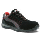 Chaussure basse ZEPHIR S1P - S 24 BOSSI INDUSTRIE - Cuir croûte velours noir/toile grise - Taille 37 - 5122-37