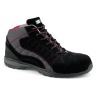 Chaussure haute LEVANT S1P - S 24 BOSSI INDUSTRIE - Cuir croûte velours noir/toile grise - Taille 40 - 5222-40