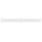 Clôture pvc persienne 3 lames en kit - 2 éléments dimensions l.4100 mm (poteaux compris) x h.440 mm couleurs blanc