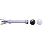Fixation WC 6x70 Vis TH fendue Inox cabochons blancs et chromés - 14677
