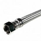 Flexible sanitaire 30cm mf 12x17 dn8 tresse/douille inox 1p