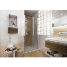 Porte pivotante avec élément fixe ancosmart gauche, montage en niche, 120x200cm