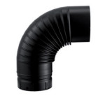 Coude emaille 90° Noir mat 140