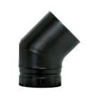 Coude emaille segment 45 degres noir mat 140