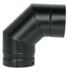 Coude emaille segment 90 degres noir mat 140