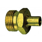 Raccord gaz b-p fer/cuivre mâle à souder 1p bouteille/cu 14 la piece