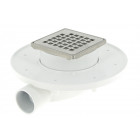 Siphon de douche docia xs avec grille et cadre inox 304 - nicoll