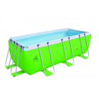 Piscine hors-sol tubulaire passaat - jilong - 400x200x99cm - vert