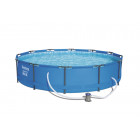 Kit piscine ronde steel pro max - bestway - 3.66m x 76cm - livré avec pompe de filtration + cartouche de filtration