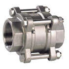 Clapet à disque inox 316l 3 pièces ff sferaco 15x21
