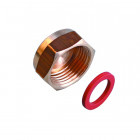 Bouchon laiton tête 6 pans à visser f 20x150 + joint Bouchon laiton tête 6 pans à visser f 20x150 + joint