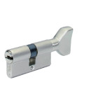 Cylindre Cavers ISEO City ISR6 - Variure AGL012637 - 1 entrée de clé + 1 bouton - Nickelé - 30B x 30 mm