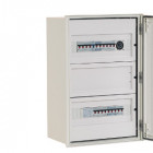 Chassis 54 modules 3 rangées avec plastrons et rails DIN pour coffret 600X400
