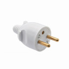 Fiche mâle 2P+T 16 ampères sortie câble droite ouverture à coiffe DEBFLEX Blanc - 713220