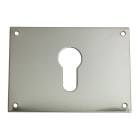 Entrée carrée 1281 Duval-Bilcocq - 90x65 mm - Inox poli - Clé i - 35-0621-3652