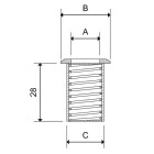 Gâche à ressort anti-poussière SEVAX Ø 20 - 847520