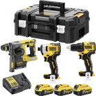 Kit 3 outils xr 18v 5ah li-ion brushless dewalt spécial perçage - dck377p3t