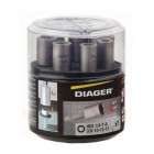 Coffret 7 douilles magnétiques diager quick lock 1 1/4 - l.50mm - u602