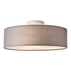 Plafonnier lampe de plafond stylée moderne 3 douille e27 plastique textile organza diamètre de 45 cm gris blanc 