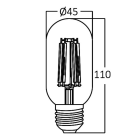 Ampoule t45 filament compact led e27 4w 3000k braytron