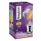 Ampoule a60 filament dimmable led e27 7w 3000k braytron