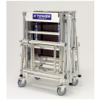 Échafaudage télescopique tubesca x'tower - hauteur 4,80 m avec plancher - 22405530