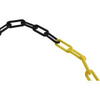 Chaîne signalisation plastique jaune/noire (25m) - eg 0013 - clas equipements