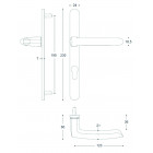 Ensemble sur plaque étroite 24 mm scult clé i bezault chrome velours - 204425